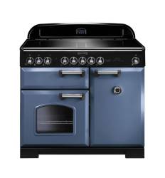 Rangemaster CDL100EISBC - 100cm Classic Deluxe Electric Induction Stone Blue Chrome Range Cooker 127460