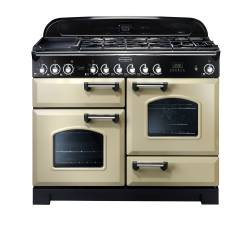 Rangemaster CDL110DFFCRC - 110cm Classic Deluxe Dual Fuel Cream Chrome Range Cooker 79790 