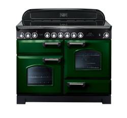 Rangemaster CDL110ECRGC - 110cm Classic Deluxe Electric Ceramic Racing Green Chrome Range Cooker 114110