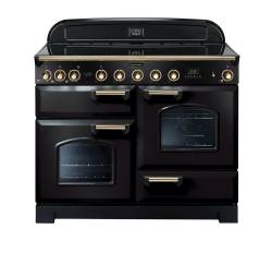 Rangemaster CDL110EIBLB - 110cm Classic Deluxe Electric Induction Black Brass Range Cooker 90430