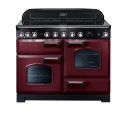 Rangemaster CDL110EICYC - 110cm Classic Deluxe Electric Induction Cranberry Chrome Range Cooker 90400