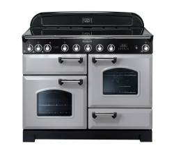 Rangemaster CDL110EIRPC - 110cm Classic Deluxe Electric Induction Royal Pearl Chrome Range Cooker 100670