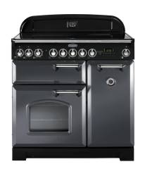 Rangemaster CDL90EISLC 90cm Classic Deluxe Electric Induction Slate Chrome Range Cooker 124190