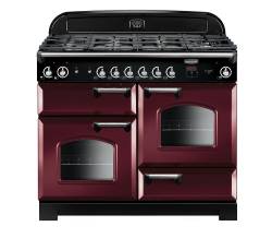 Rangemaster CLA110NGFCYC - 110cm Classic Gas Cranberry Chrome Range Cooker 116680