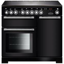Rangemaster EDL100EIBLC - 100cm Encore Deluxe Electric Induction Black Chrome Range Cooker 117340