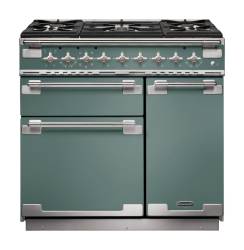 Rangemaster ELS90DFFMG - 90cm Elise Dual Fuel Mineral Green Range Cooker 127110