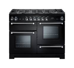 Rangemaster KCH110DFFBLC - 110cm Kitchener Dual Fuel Black Chrome Range Cooker 76280