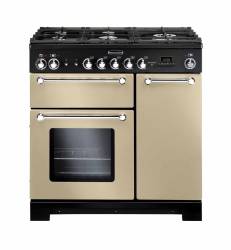 Rangemaster KCH90NGFCRC - 90cm Kitchener Natural Gas Cream Chrome Range Cooker 116760