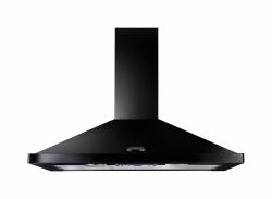 Rangemaster LEIHDC60BC - 60cm Black Chrome Badge Chimney Hood 63090