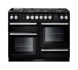 Rangemaster NEX110DFFBLC - 110cm Nexus Dual Fuel Black Chrome Range Cooker 104850