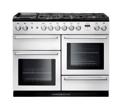 Rangemaster NEX110DFFWHC - 110cm Nexus Dual Fuel White Chrome Range Cooker 106110