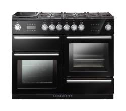 Rangemaster NEX110SODFFBLC - 110cm Nexus Steam Dual Fuel Black Chrome Range Cooker 119760