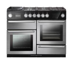 Rangemaster NEX110SODFFSSC - 110cm Nexus Steam Dual Fuel Stainless Steel Chrome Range Cooker 119770