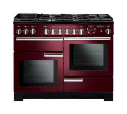 Rangemaster PDL110DFFCYC - 110cm Professional Deluxe Dual Fuel Cranberry Chrome Range Cooker 97540
