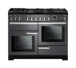 Rangemaster PDL110DFFSLC - 110cm Professional Deluxe Dual Fuel Slate Chrome Range Cooker 105890