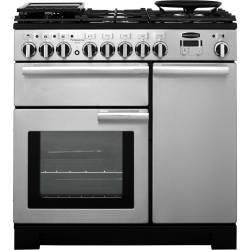 Rangemaster PDL90DFFSSC - 90cm Professional Deluxe Dual Fuel Stainless Steel Chrome Range Cooker 97590