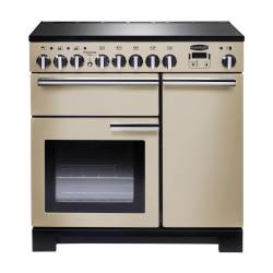 Rangemaster PDL90EICRC - 90cm Professional Deluxe Electric Induction Cream Chrome Range Cooker 97880