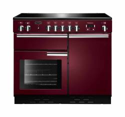 Rangemaster PROP100ECCYC - 100cm Professional + Electric Ceramic Cranberry Chrome Range Cooker 112380