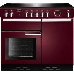 Rangemaster PROP100EICYC - 100cm Professional + Electric Induction Cranberry Chrome Range Cooker 96050