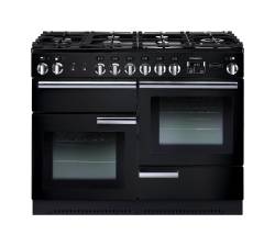 Rangemaster PROP110DFFGBC - 110cm Professional + Dual Fuel Black Chrome Range Cooker 91680