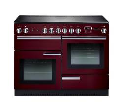 Rangemaster PROP110ECCYC - 110cm Professional + Electric Ceramic Cranberry Chrome Range Cooker 91890