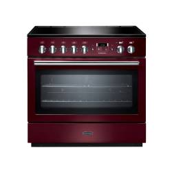 Rangemaster PROP90FXEICYC - 90cm Professional + FX Electric Induction Cranberry Chrome Range Cooker 96330