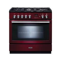 Rangemaster PROP90FXPDFFCYC - 90cm Professional + FXP Dual Fuel Cranberry Chrome Range Cooker 92760