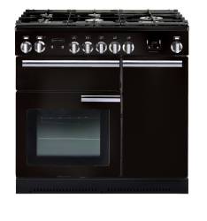 Rangemaster PROP90NGFGBC - 90cm Professional + Natural Gas Black Chrome Range Cooker 91930