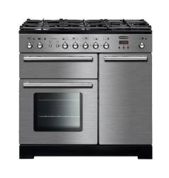Rangemaster Toledo + TOLP90DFFSSC - 90cm  Dual Fuel Stainless Steel Chrome Range Cooker