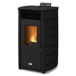 Stanley Solis K100SPBLK Black Pellet Stove - Curved Sides
