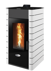Stanley Solis K1200+ Central Heating Pellet Stove - White Side Panels