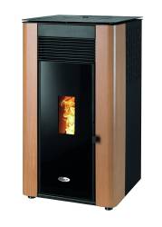Stanley Solis K1700+ Central Heating Pellet Stove - Flat Oak Side Panels