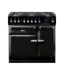 Supreme Deluxe 90 Black Dual Fuel Range Cooker SDL90DFBLK