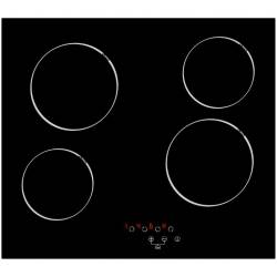 Top view of Culina UBTCC60F 60cm black glass ceramic hob with 4 zones and touch controls