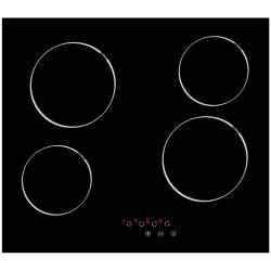 Top view of Culina UBTCC60LC.1 60cm ceramic hob with pro satin black glass and front touch control