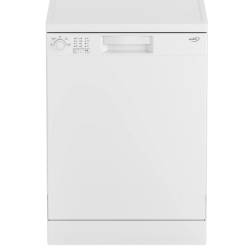 Zenith ZDW601 white dishwasher front view with closed door