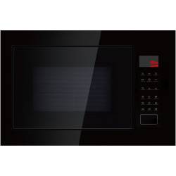 front view of the Cata UB25MGBK 60cm Built-In Microwave in black