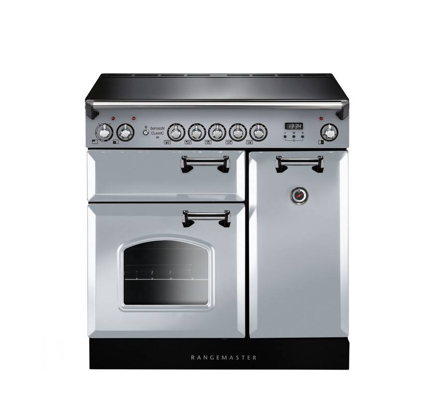 rangemaster infusion inf90eiss 90cm induction stainless steel range cooker