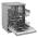 Adjustable rack LG dishwasher in silver for flexible dish loading