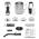 All included accessories with Sage Barista Express milk jug, portafilter, filter baskets, and cleaning kit