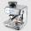 Close-up of Sage Barista Pro conical burr grinder and bean hopper
