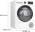 Dimensions of Bosch Series 6 WQG24500GB tumble dryer in white finish