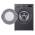 Front-loading LG washer in grey with 6Motion drum movement