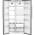 Hotpoint HPG26592XP4UKWR Side by Side American Style Fridge Freezer - Silver