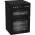 Hotpoint black electric cooker with ceramic hob and double ovens