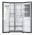Open LG GSXE91EVAD showing spacious fridge and freezer interior