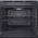Open view of Indesit IO232HW showing interior shelves and bright oven lighting