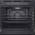 Open view of Indesit IO233XUK oven showing shelves and interior lighting
