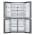 Open view of LG 637L fridge freezer showing spacious multi-compartment layout