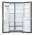 Open view of LG 638L fridge freezer showing full storage layout